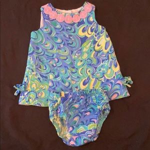 Lilly Pulitzer shift dress with diaper cover